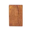 ペンダントネックレス天然木材ラッキー長方形平和赤色の磨かれたチャームdiy amuletキーチェーンネックレスハンギングジュエリーアクセサリー