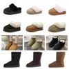 Australian women designer snow ug boots tasman bailey dune Chestnut winter fur snow Half Knee Short lady Sheepskin tazz wool integrated glies hair slippers martens