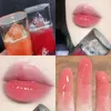 Brillant à lèvres glace cerise rose miroir eau glaçure verre Transparent huile Orange liquide rouge à lèvres lèvres plus dodues teinte claire maquillage