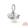 Charms Novo 925 Sterling Sier Charme Luz Luminosa BB Duplo Para Original Clássico DIY Pulseira Senhoras Jóias Acessórios de Moda Drop Dhk2K