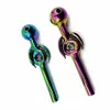 El más barato Angel Donut Pyrex Glass Oil Burner Pipes Nano Plating Pipes para fumar Dab Rigs Spoon Pipes Colorful Glass Pipe Accesorios para fumar Piezas