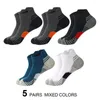 Herrensocken 5 Paar hochwertige Herrensocken Baumwolle kurz für Herren Low-Cut Knöchel atmungsaktiv Sommer lässig weich Sport EU38–45