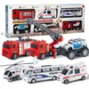 Modèle moulé sous pression pour enfants grand ensemble de jouets d'arrosage peut pulvériser un camion à ordures balayage ville assainissement pompier garçons jouets éducatifs 231030