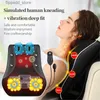 Massaging Neck Pillowws Electric Neck Massager Massage Pillow Heating Vibrating Shiatsu Neck Back Shoulder Body Relaxation Massage Car Home Q231123