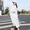 Women's Blouses Women Summer Long Sleeve Blouse Female Loose Chiffon Shirt Solid Color Hooded Kimono Shirts Ladies Sun-protective Tops Z464