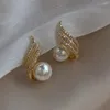 Boucles d'oreilles pendantes corée du sud Ma Bei perle boucle d'oreille Vintage français élégant luxe contracté Zircon bijoux femmes fête présent