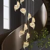 Hanglampen luster trappen kroonluchter lamp eetkamer plafond voor woonappartement duplex trap hangend licht