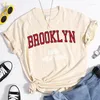 Women's T Shirts Brooklyn 1898 York Print Woman Tshirts Summer Hipster Fahsion Top Tee Original Street Casual T-shirts Overdimensionerad mjuk