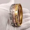 Berühmter Luxus-Designer-Schmuck LOVE SCREW Armband 18 Karat vergoldeter Edelstahl-Armreif Klassisches Designer-Armband