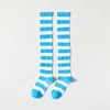 Frauen Socken Schwarz Blau Rosa Gestreift 80D Samt Oberschenkel Hohe Strümpfe Sexy Cosplay Dessous Niedliche Lolita Schulmädchen Strumpfwaren