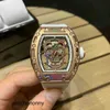 Mens Business Milles Luxury Mechanical Leisure Watch Richa RM052 Automatisk Rose Gold Case Tape Fashion Swiss Movement Wristwatches