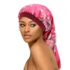 Bérets Casquette de perte de cheveux Grand bonnet de soie imprimé Foulards de tête Femmes Chapeau élastique Chapeau de chimiothérapie extensible pour femmes