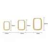 Stud Gold Color Metal Geometric Square Hoop Earring for Women Minimalist Small Circle Ear Buckle Punk Jewelry Trendy 231122