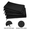 PCS Canvas Pencil Pouch Zipper Makeup Bags Blank Craft Diy Multipurposity Beadity Storage Valcs (Black)