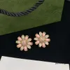 Earring Designer 2023 New Floral Stud Earrings Women's Vintage Brass brand earrings Women's wedding party gift jewelry