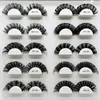 Falska ögonfransar ryska fluffiga fiberremsor Curvy Big Holiday Lashes Ganska återanvändbara grossist 5/10/20/blandade par