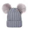 Berets Mother Kids Winter Hats for Bird Boy Boy Bobble Hat Cap Kids Pompom Beanie Infant Bonnet Accessories 0-3 y