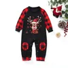 Familjsmatchande kläder Julpyjamas Set Xmas hjort tryck vuxen barn baby hund kläder år pappa mamma sömnkläder pjs 231122