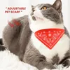 Hundehalsbänder, verstellbar, für Haustiere, Katzen, Bandana, Schal, Halsband, kleine Größe, Rot