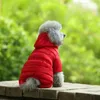 Hondenkleding Winter Warm Donsjack Hondenkostuum Puppy Lichtgewicht Vier benen Hoodie Jas Kleding voor Teddybeer Grote Combinaison Ski 231122