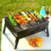 BBQ Grills Portable Barbecue Charcoal Grill Stainless Steel Cooking Stoves Mini Tool Kits for Outdoor Camping Picnics 231122