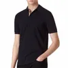 Polo da uomo T-shirt firmata High Street Ricamo Polo con risvolto tinta unita Stampa giarrettiera Abbigliamento in cotone di alta qualità T-shirt Polo taglie forti M-3XL # 4-5501