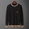 New men's designer fashion sweater plus cashmere fall/winter hoodie Casual crew-neck long sleeve sweater Asian size M-3XL