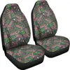 Housses de siège de voiture Ethnic Pink Print Pattern Cover Set 2 Pc Accessoires Mats