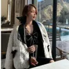 Women's Jackets Autumn Faux Fur Coat Patchwork Elegant Thick Fleece Jacket Korean Fashion Overcoat Winter Warm Wool Short White