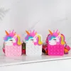 Sac à bandoulière design licorne pour enfants, sacs à bulles anti-Stress, 6 styles