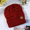 Mode Frauen Männer Winter Gestrickte Wolle CC Hüte Caps Label Warme Skullies Beanies Unisex Erwachsene Casual Hut Sport Casual Cap fabrik Großhandelspreis