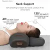 Massageando travesseiros de pescoço travesseiro elétrico de massagem de pescoço travesseiro de dormir ortopédico cervical massageador de costas e pescoço vibração compressa quente alívio da dor Q231123