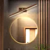 Wall Lamp Nordic 40cm Wood Mirror Front LED Interior Light For Cabinet Bathroom Bedside Reading Home Indoor Decor 6pa