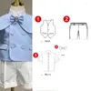 Zestawy odzieży Dzieci garnitury letnie kamizelki ślubne Zestaw Bluhite Baby Birthday Costume Dzieci Chrzest Święta