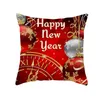 Kussen /decoratief 2023 Kerstmis huisdecoratie Kerstmis Decor Case Santa Cotton Linen Sofa Auto Wordtoeslag