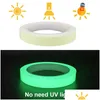 Party Decoration 10 Kinds Glow In The Dark Tape Neon Night Light Supplies No Need Uv Fluorescent Spike Sticker Wall Step Luminous Drop Dhom1