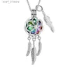 Colares Pingente Personalizado Pequena Urna Colar Dream Catcher Ela Cremação Cinzas Pingente Jóias de Aço Inoxidável para Mulheres Lembrança para AshesL231123