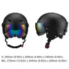 スキーヘルメットヘルメットスノーボード女性男性スポーツ温かい風のないメガネは、純粋な保護用に成形されています231122
