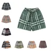 Pantaloncini da spiaggia estivi firmati da donna in cotone plaid moda costumi da bagno ad asciugatura rapida stampa pantaloni con coulisse pantaloni casual da uomo streetwear a cinque punte