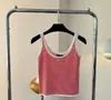 Vintage Women's Tanks Camis Stripes Knitted Vest Sleeveless Sweater Tank Top