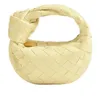 venetassbottegass Bolsa Woven Jodie Preto e Branco Amarelo Azul Verde Mini Bolinhos de Bolinho cy