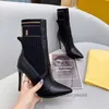 Women Designer Boots Silhouette Ankle Boot Martin Booties Stretch High Heel Sneaker Winter Womens Shoes Chelsea Motorcycle Riding Woman Martin