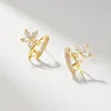 Brincos de garanhão simples design de strass em forma de pérola para garotas Brincho de cristal de cristal para meninas Presentes de jóias da moda elegante feminina