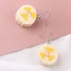 Boucles d'oreilles pendantes Yungqi résine créative mignon fraise tomate banane Kiwi boucle d'oreille stéréo Simulation Fruits pour femmes fille Brincos