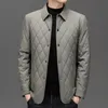 Herenjacks Mlshp Autumn Winter Parkas Hoge kwaliteit Solid Color Single Breasted Business Casual Male Coats Fashion Man 4XL 231122