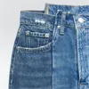 Women's Jeans COS LRIS spring women's casual asymmetrical decorative denim fabric midrise straight ankle jeans 9863058 230422