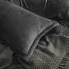 Ensembles de literie hiver doux chaud Double face velours couette couverture de lit en peluche épaississement chaud housse de couette ensemble de literie 231122