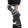 Calcetines de mujer tejidos hasta la rodilla estilo preppy acanalados para chicas adolescentes