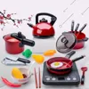 Nya barn Kök Toys Simulation Kitchen Toys Set Cookware Fruits Cutting Kitchen Accessories Cooking Toys For Kids Girls Presents