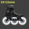 Inline rullskridskor 3125mm stort hjul för Downhill Street Road Fast 3 hjul 125 mm vuxna rullande sneakers 3544 231122